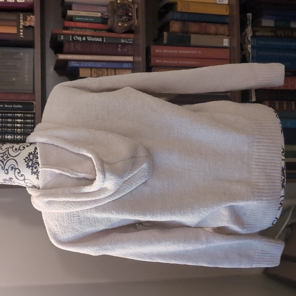 Rae Dunn Super Soft Cream Knit Medium - Picture 6 of 9